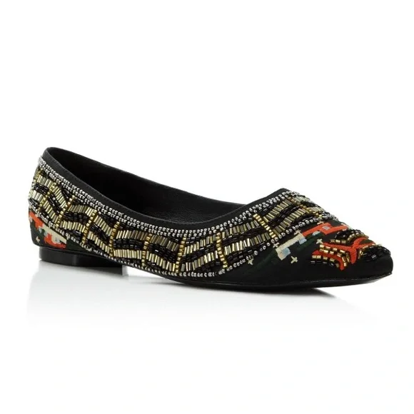Alice + Olivia Lenora Slip-On Stitch Ballet Flats, New, Size  Alice + Olivia Lenora Slip-On Stitch Ballet Flats, Size 39.5 New in Box $395 main image 1